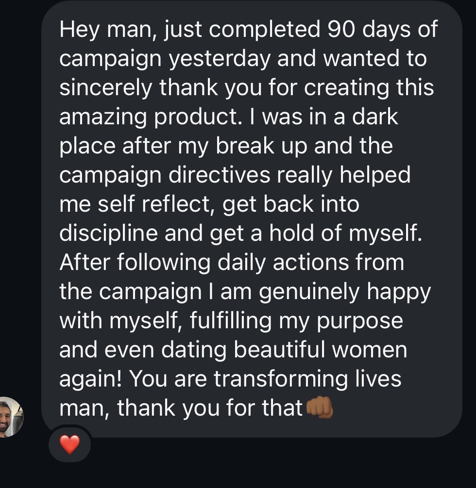 Approved Instagram direct message from a Campaign participant